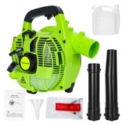 Aqzb 26cc 1.0 HP 2-Cycle Leaf Blower Cordless Handheld Leaf Blower Gas Powered Snow Blowers for Lawn Care Snow Blowing & Yard Cleaning Green