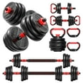 thumbnail image 1 of Aqzb 4 in 1 Adjustable Weight Dumbbell Set, Versatile Weights Home Gym Equipment with Dumbbell, Barbell, Kettlebell, Push-Up Modes for Total Body Workouts _Clearance Fitness Dumbbell, 1 of 7