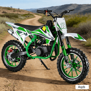 Aqzb 49cc Kids Dirt Bike, Dirt Bike for Kid, Gas Powered Dirt Bikes with 2-Stoke, Off Road Motorcycle for Kids 6-11Green