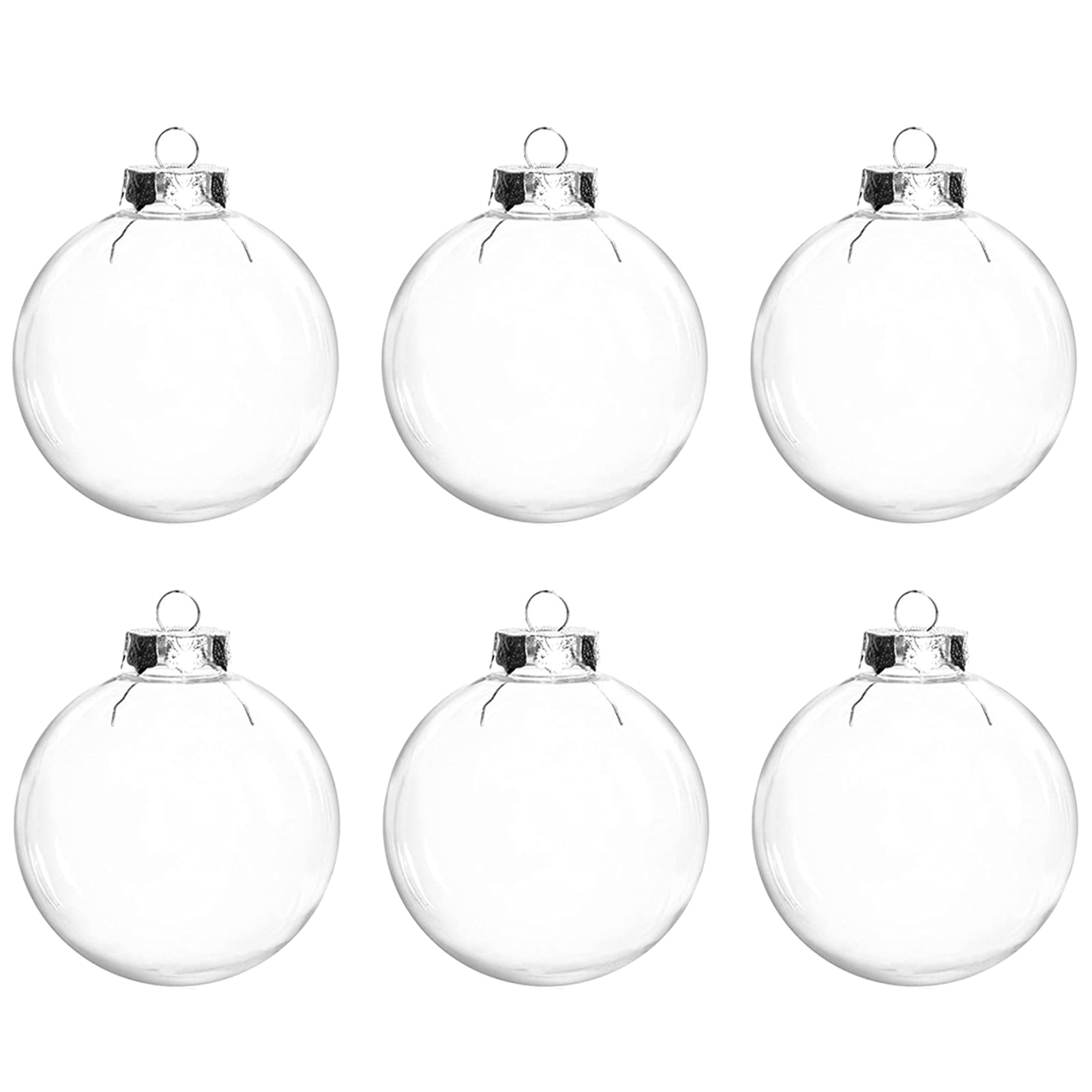 Set of 12 Clear Plastic DIY Hanging Ornaments