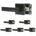 thumbnail image 1 of Aqzb 6 Pack Passage Door Handles Matte Black Door Knobs, Interior Door Knobs Square Heavy Duty Non-Locking Handlesets Hall Closet Handles, Reversible for Right & Left Sided Doors, 1 of 3