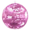 thumbnail image 1 of Aqzb Disco Ball, 12"/16"/20" Mirror Disco Ball for DJ Club Party Live Stage Wedding Home Decor, Light Effect Mirror Ball with Hanging Ring (Goden, Pink) _Clearance Mirror Ball, 1 of 5