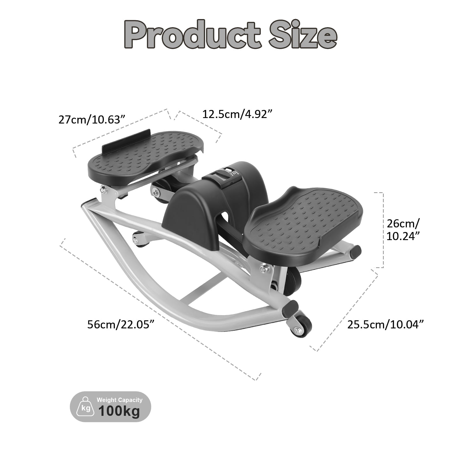 Seated Rocking Exercise Machine Aqzb Low-Impact Lateral Rocking Fitness Stepper for Knees and Joints ...