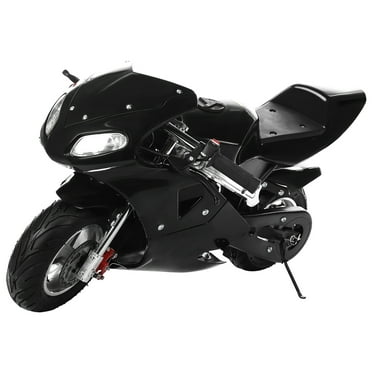 Aqzb Mini Motorcycle Toy 49 2 Stroke Pocket Motorcycle Up to 20mph Max Weight 170lbs Gas Powered Pocket Motorbike for Kids Over 12 Years Old Black