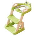 thumbnail image 1 of Aqzb Potty Training Toilet 2 in 1 Toddler Seat with Step Stool Soft Cushion Adjustable Height Triangular Base Toilet Ladder Toilet Seat Stair _Clearance Adult Toilet, 1 of 4