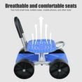 thumbnail image 1 of Aqzb Rolling Garden Stool – Portable Seat, Utility Garden Stool with Flat Wheels, Foldable Lazy Garden Seat Stool, Picking Rotary Tool Cart with Storage Shelf, Adjustable Height Clearance, 1 of 9