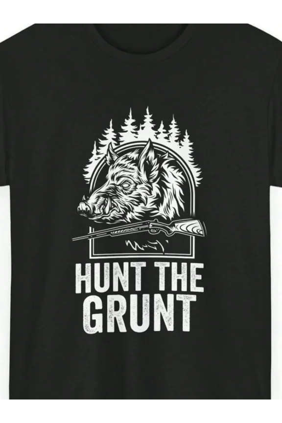 Ar Hunting Lover _ Wild Hog Hunter _ Hunt The Grunt T-Shirt