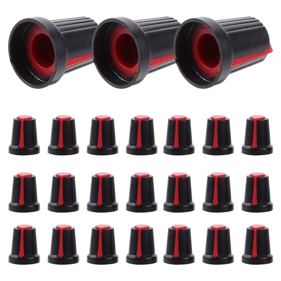 Ar Red Guitar Sound Knob Volume Tone Control Caps Heart Aluminum Plastic 50 Pcs