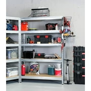 Ar Shelving 5- Tier Galvanized Steel Heavy Duty Garage Storage Shelving Unit with HDF Rack (39.2 in. W x 71 in. H x 20 in. D)