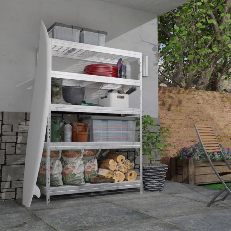 Heavy Duty 71" x 47" x 20" Galvanized Steel Shelving Unit