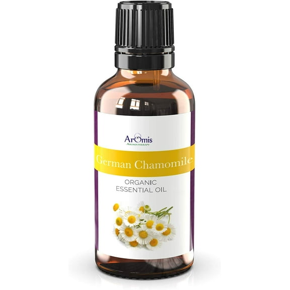 ArOmis Organic German Chamomile Essential Oil (Blue Chamomile) Aromatherapy 30ML Matricaria Chamomilla (1 Fl Oz)