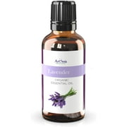 ArOmis Organic Lavender Essential Oil - USDA Certified Therapeutic Grade - 30ml 1 Fl Oz 100% Pure, Premium, Undiluted, Oils Perfect for Aromatherapy Diffuser
