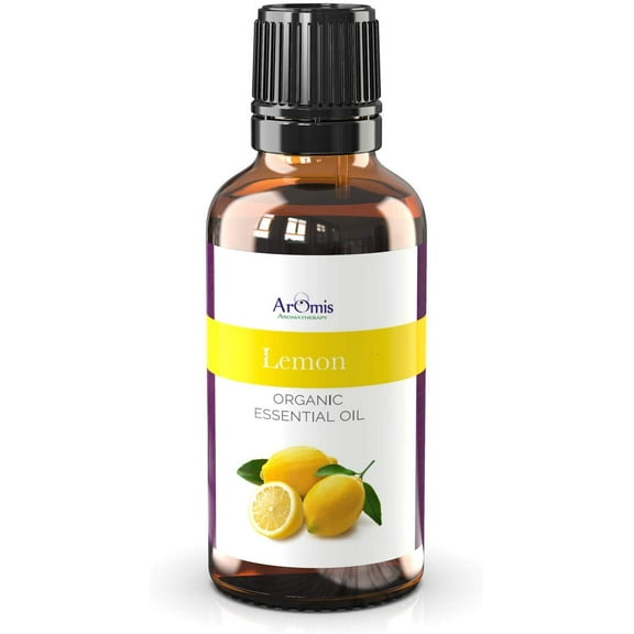 ArOmis Organic Lemon Essential Oil, USDA Certified, Undiluted, Aromatherapy, Therapeutic Grade 30ml (1 fl Oz)