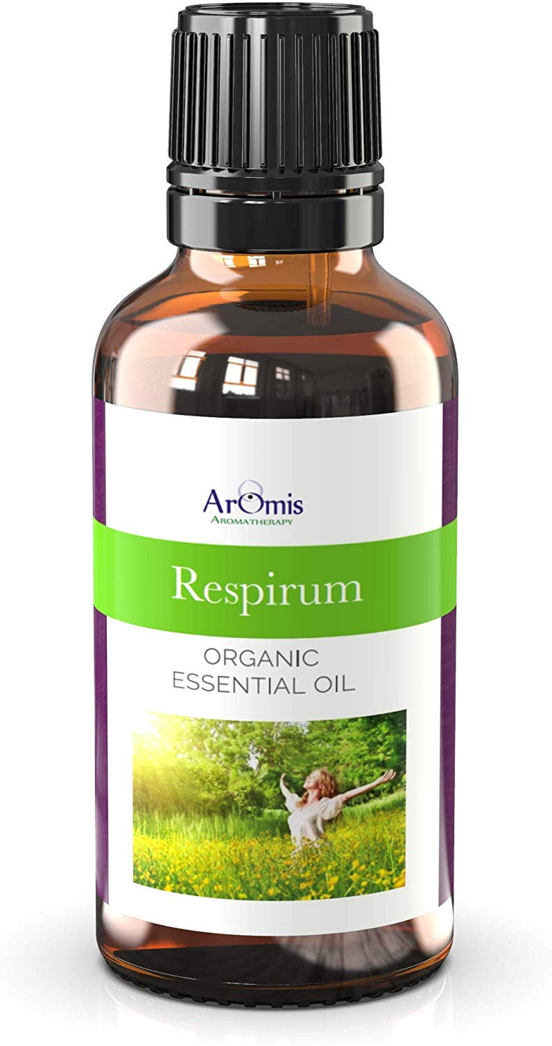 ArOmis Organic Respirum Essential Oil Blend, USDA Certified and 100% Pure, Undiluted, Aromatherapy, Therapeutic Grade 30ml
