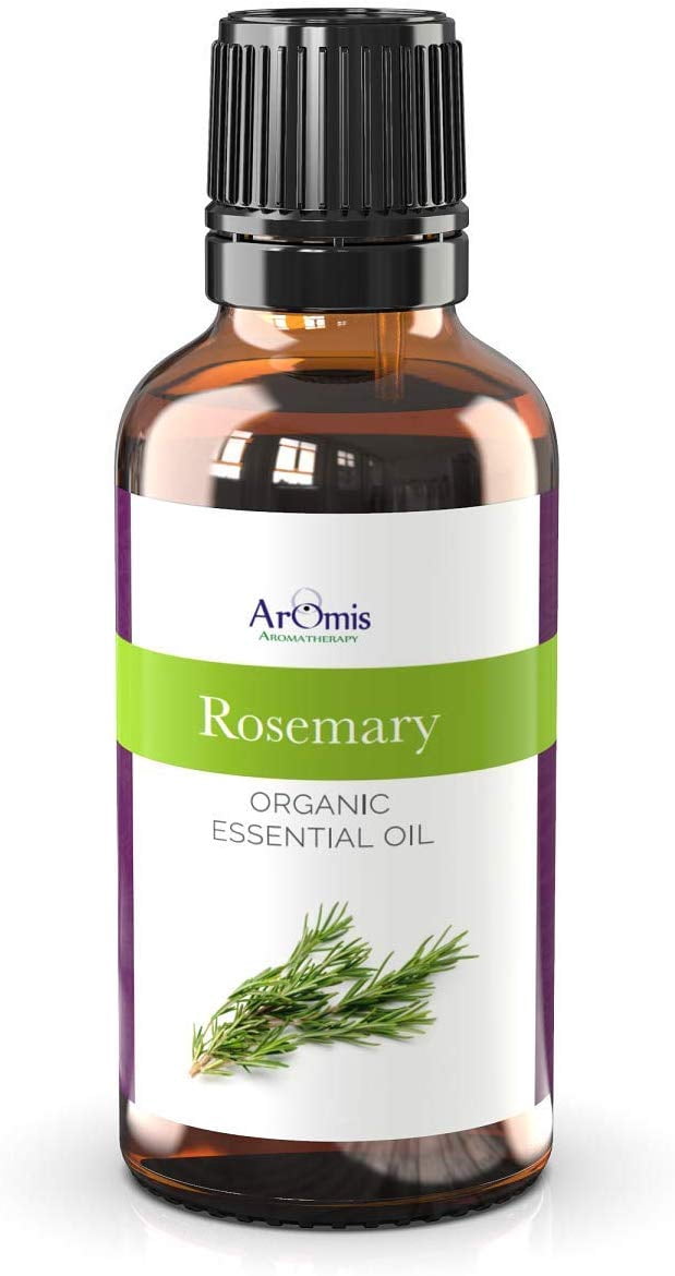 ArOmis Organic Rosemary Essential Oil - Certified Organic - 100% Pure Therapeutic Grade - 30ml (1 fl oz), Undiluted, Oils for Aromatherapy Diffuser