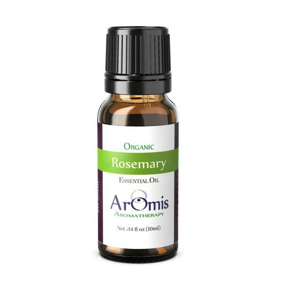 ArOmis Organic Rosemary Essential Oil, USDA Certified and 100% Pure, Undiluted, Aromatherapy, Therapeutic Grade 10ml