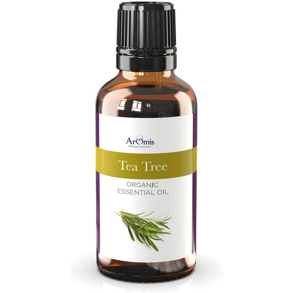 ArOmis Organic Tea Tree Essential Oil - USDA Certified - 100% Pure Therapeutic Grade - 30ml (1 Fl Oz), Undiluted, Premium, Perfect for Aromatherapy Diffuser