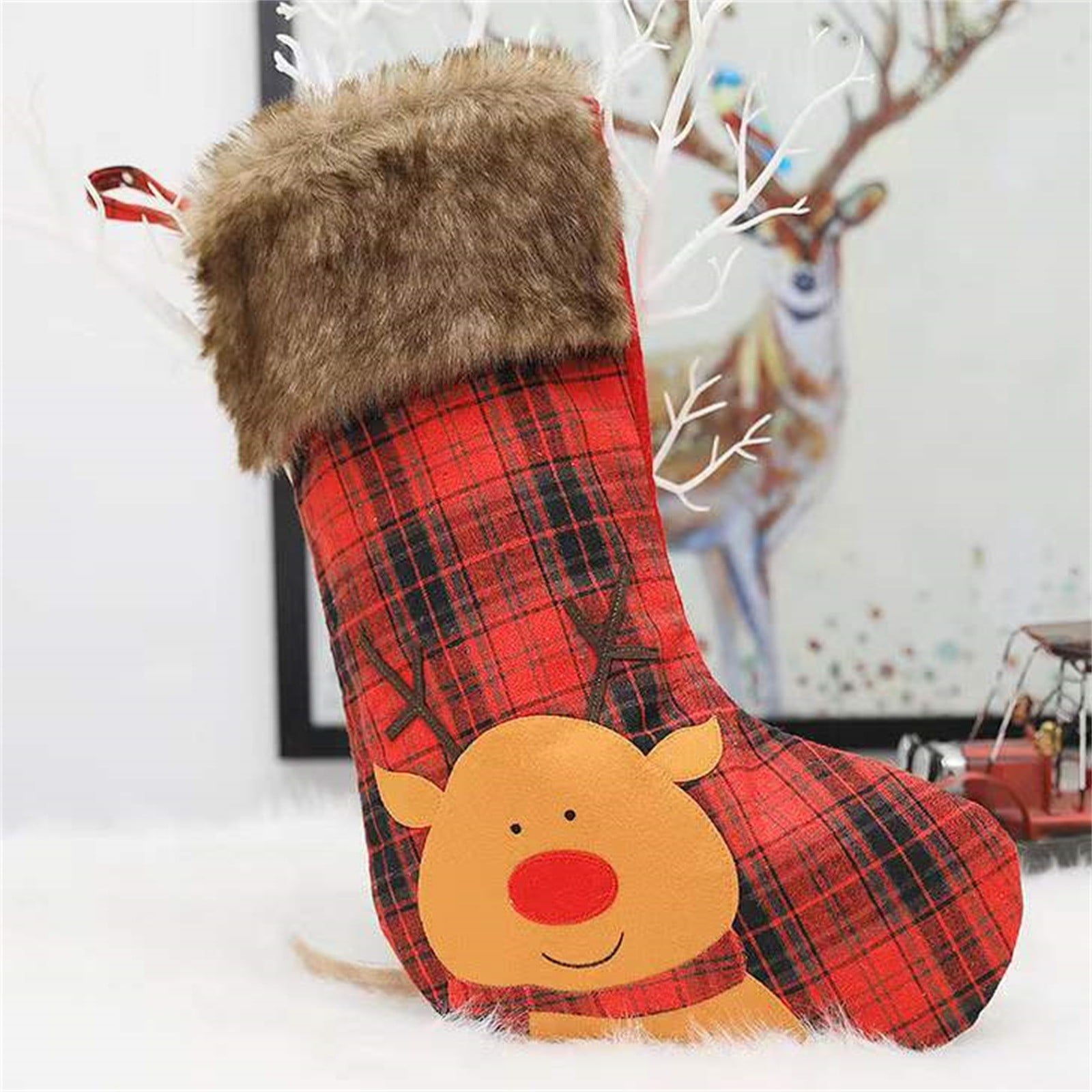 ArWgKavx Reduced Hangs Christmas Stocking Gift Bag Christmas