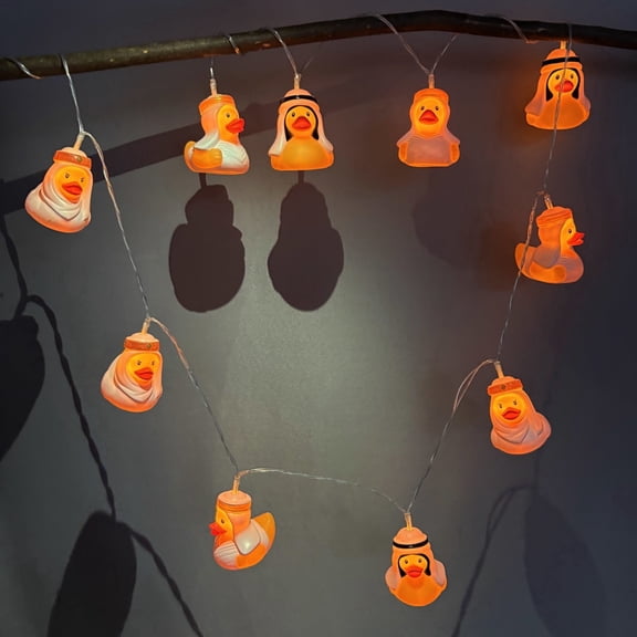 1.65m 10LEDs Arab Sheikh Rubber Duck LED String Lights Battery Powered Ramadan Indoor Decor Lights
