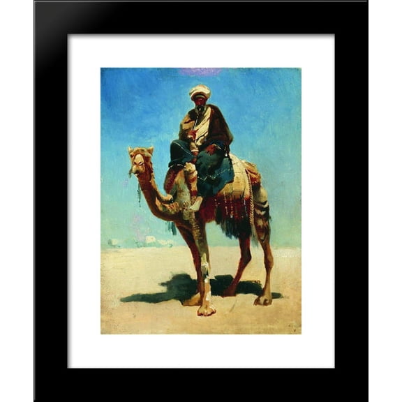 Arab on camel 20x24 Framed Art Print by Vasily Vereshchagin