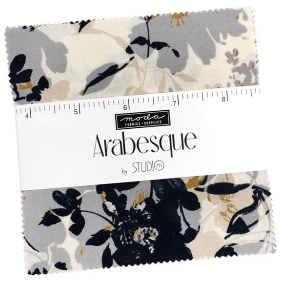 Arabesque Charm Pack by Studio M, 42 5-inch Precut Fabric Quilt Squares