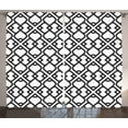 thumbnail image 1 of Ambesonne Orient Curtains 2 Panel Set, Middle Eastern Effect, 108" x 108", Charcoal Grey White, 1 of 3