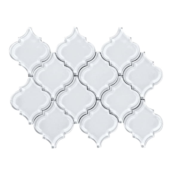 Arabesque Frosted 9-in x 12-in Glass Mosaic Wall Tile(7.5-sq. ft/ Box)