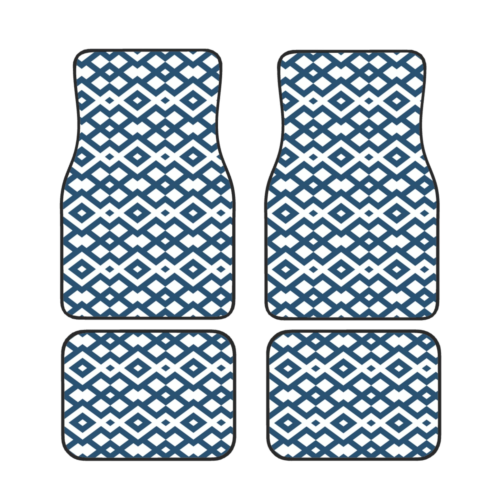 FH Group Universal Carpet Floor Mats – Full Set For SUV, Van, Truck – Striped Design, 4-Piece