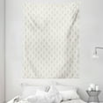 thumbnail image 1 of Arabesque Tapestry, Rhythmic Vintage Curlicue Antique Motifs Pattern on Plain Background, Wall Hanging for Bedroom Living Room Dorm Decor, 60W X 80L Inches, Dark Khaki and White, by Ambesonne, 1 of 5