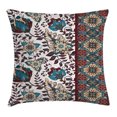 thumbnail image 1 of Arabesque Throw Pillow Cushion Cover, Islamic Floral Pattern and Border Traditional Middle Eastern Artwork, Decorative Square Accent Pillow Case, 16 X 16 Inches, Petrol Blue Burgundy, by Ambesonne, 1 of 1