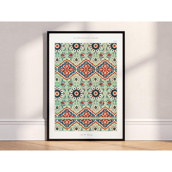Arabesque Tile Geometric Islamic Design Poster Unframed Paper Print