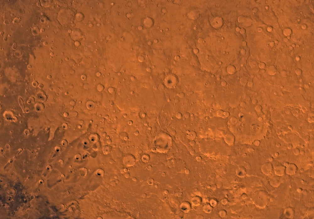 Arabia region of Mars Canvas Art - Stocktrek Images (34 x 24)