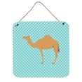 thumbnail image 1 of Arabian Camel Dromedary Blue Check Wall or Door Hanging Prints, 6 x 6 in., 1 of 1