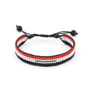 Arabian Elegance Handcrafted Adjustable Arab Countries Flag Bracelets Collection Iraq