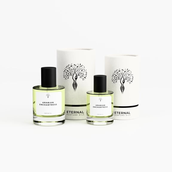 Eternal Perfume Oils Arabian Enchantress Perfume Oil for Women & Men, 1.69 fl oz + Bonus 1 fl oz Dropper Bottles (Pack of 2), Alcohol-Free Long-Lasting Concentrated Fragrance