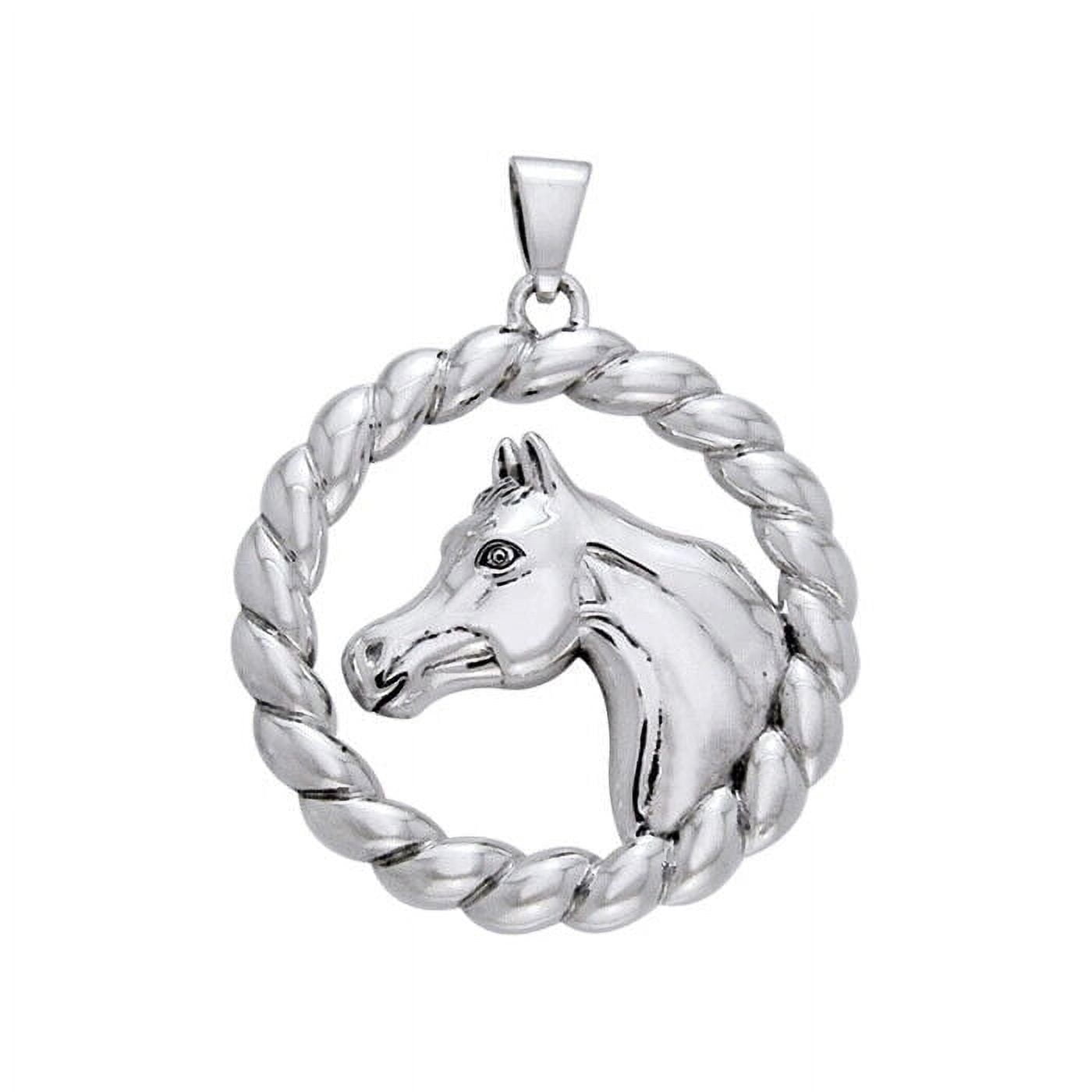 Arabian Horse Rope Braid 925 Sterling Silver Pendant Fine Animal Spirit ...
