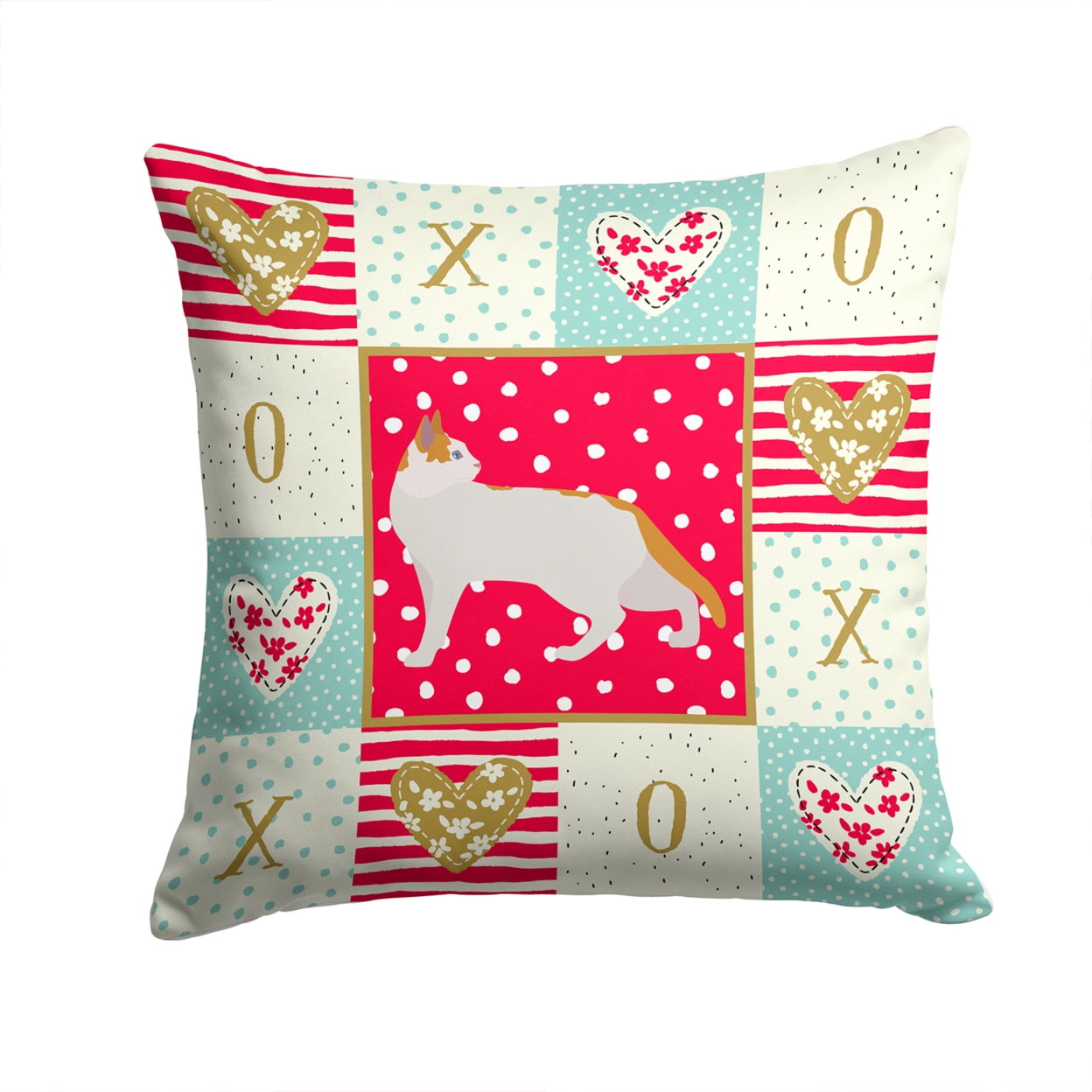 Arabian Mau Cat Love Fabric Decorative Pillow Red