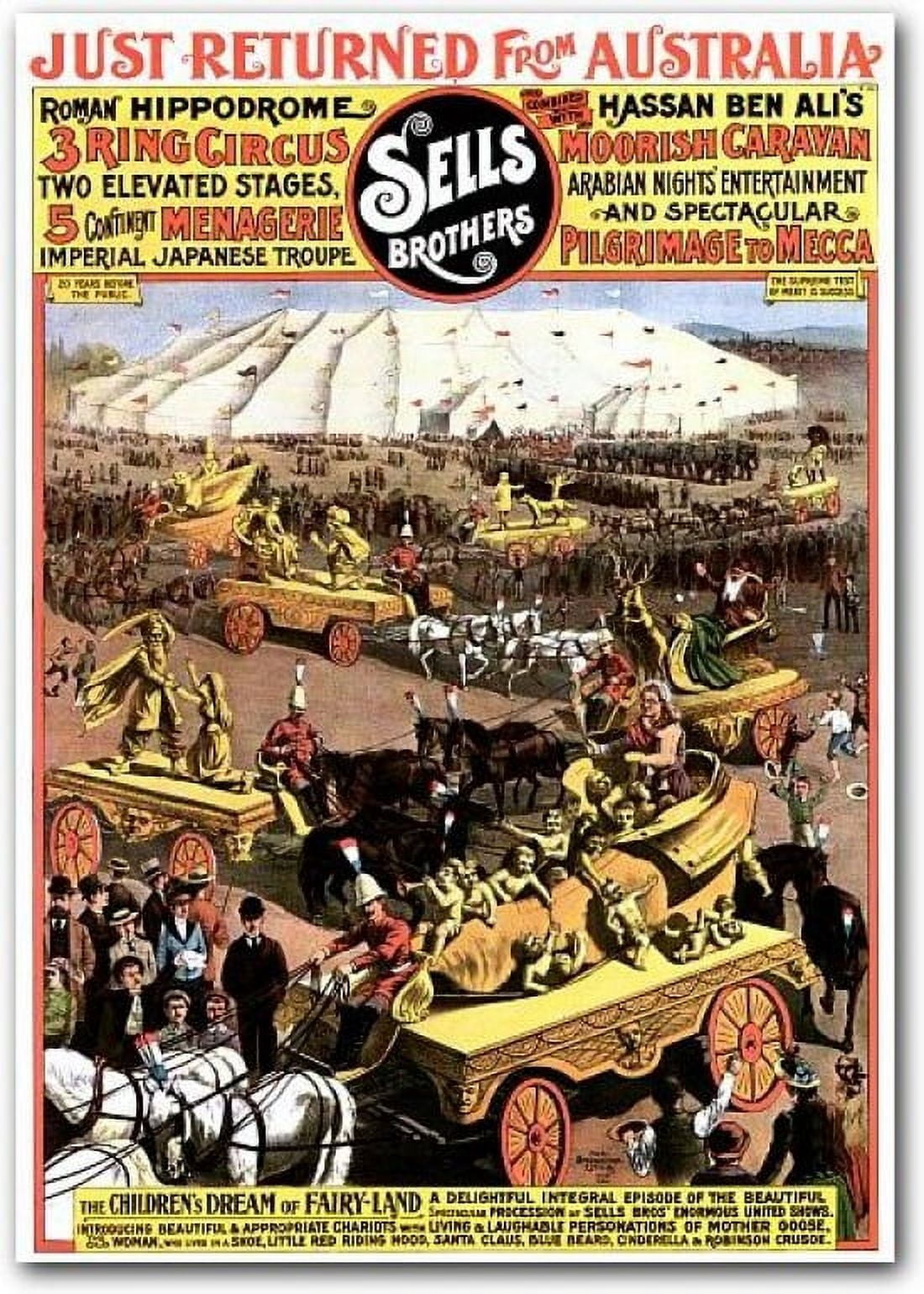 Arabian Nights Moorish Caravan Circus Canvas Art - (36 x 54)
