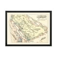 thumbnail image 1 of Arabian Peninsula Saudi Arabia Art, 1909 Vintage Map of Arabian Peninsula Saudi Arabia History Wall Decor Gift, Old Arabian Peninsula Map - 36" x 24" Black Framed Print, 1 of 4