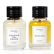 Arabian Tea House & Baklava Extrait de Parfum Sprays 100ml 3.3 OZ - Memoire Collection by Azha | Rich Traditions Meet Decadent Sweetness Bundle