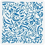Arabic Alphabet Calligraphy Stencil - 11.8x11.8 inch Messy Writing Stencil Plastic Arabic Alphabet Words Patterns Template Reusable DIY Craft and Decor for DIY Home Wall Decor
