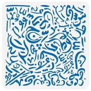 Arabic Alphabet Calligraphy Stencil - 11.8x11.8 inch Messy Writing Stencil Plastic Arabic Alphabet Words Patterns Template Reusable DIY Craft and