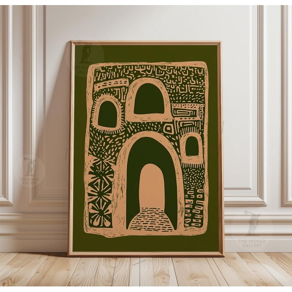Arabic Arch Poster, Geometric Architectural Art, Middle Eastern Inspired Print, Minimal, Poster Only