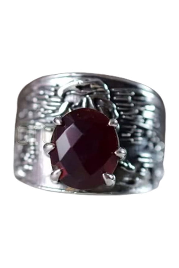 Arabic Eagle Ottoman Turkish Ring, 925 Sterling Silver Ring, Handmade Ring, Islamic Men Signet Ring