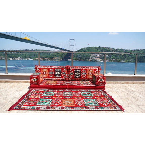 Arabic Floor Pillows, Sofa Bed, Red Sleeper Sofa, Modular Sofa, Foldable Sofa Bed, Turkish Sofa, Diwan Sofa, Foldable Couch, Couch Beds