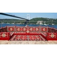 thumbnail image 1 of Arabic Floor Seating, U Shaped Sofa Bed, Diwan Sofa, Red Turkish Sofa, Floor Cushion Seating, Sleeper Couch, Modular Sofa, 1 of 3