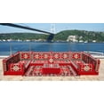 thumbnail image 1 of Arabic Floor Seating, U Shaped Sofa Bed, Diwan Sofa, Red Turkish Sofa, Floor Cushion Seating, Sleeper Couch, Modular Sofa, 1 of 4