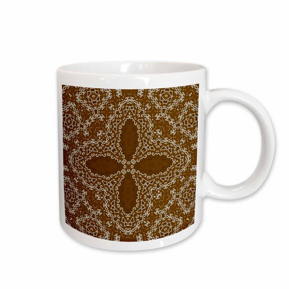 3drose, Arabic Napkin Four Star Mandala, 15oz Mug