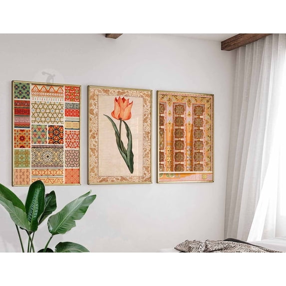 Arabic Prints Islamic Wall Art Islamic Decor Arabic Decor Middle Eastern Mughal Version 4 Set 3 Stretched Canvas 8x12