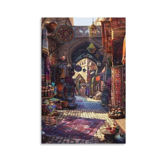 Arabic Tapestry Weaving Art Vintage Poster Home Canvas Wall Decoration Canvas Painting Wall Art Poster for Bedroom Living Room Decor